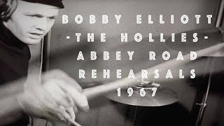 The Hollies Drummer Bobby Elliott Rehearsing at Abbey Road-1967