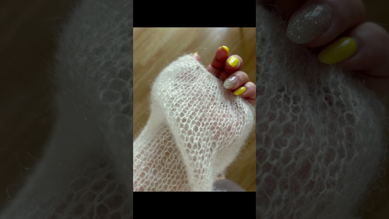 White mohair sweater🤍 #knitter #knitting #handknitting #knit #mohair #sweater #knitted