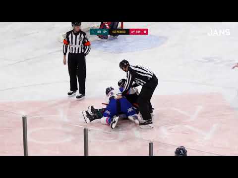 Ryan Verrier Hits David Goodwin - Mark Cooper vs Ryan Verrier Roughing EIHL 26-10-22