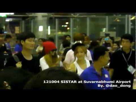 [Fancam] 121004 SISTAR at Suvarnabhumi Airport (back to Korea) [dao_dong]