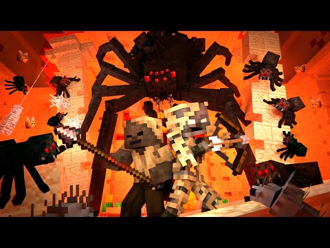 SPIDER QUEEN - Camel Husk and Parched vs Spider Army (Minecraft Movie Animation)