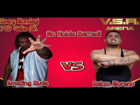 "For The Love Of Wrestling" Rakzo M vs Amazing Rude (No Holds Barred)