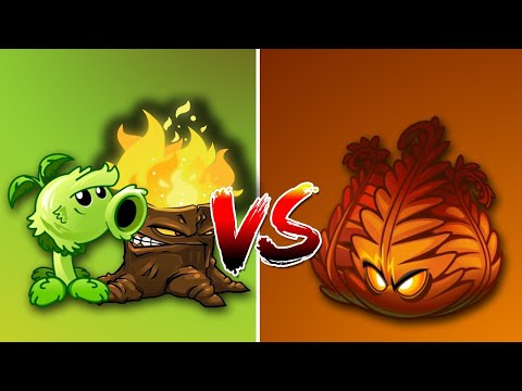PvZ 2 Challenge - Primal Peashooter x Torchwood vs Inferno - Plant vs plant - Who Will Win?