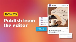 How to publish on social media from the editor | PosterMyWall