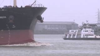 Crescent Port River Pilots nagivate the rising Mississippi River