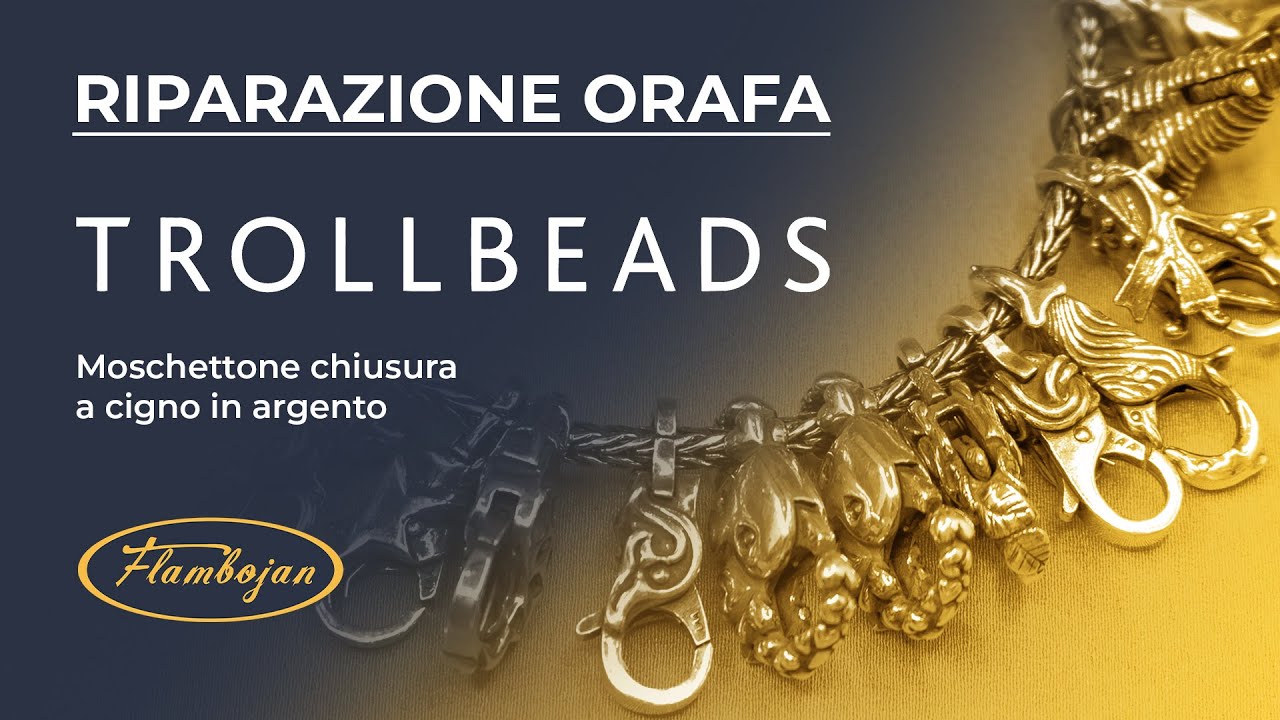 moschettone TROLLBEADS Rip. | TROLLBEADS carabiner repair | Laboratorio orafo Roma Flambojan
