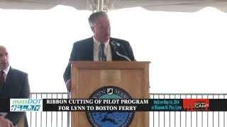 preview picture of video 'Ribbon Cutting for Lynn To Boston Ferry Pilot Program- May 14, 2014'