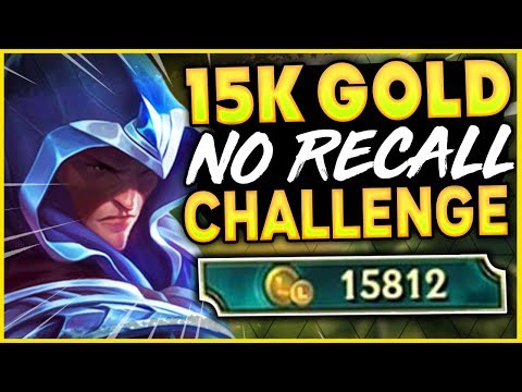 15k GOLD WITHOUT RECALLING CHALLENGE (IN DIAMOND) INSANE RANKED CHALLENGE - League of Legends