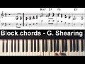 Jazz Piano ◐ Locked hands - block chords ◑ George Shearing style