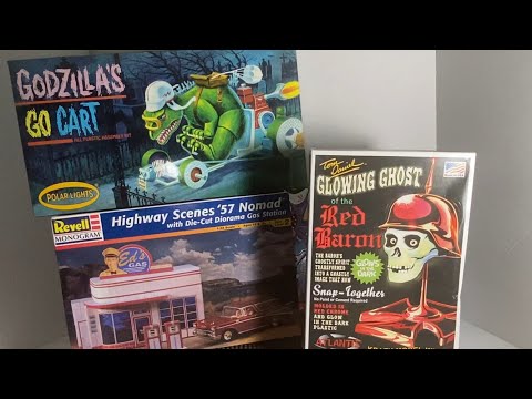 SCALE MODEL KIT Build Reviews '57 Chevy Nomad, GODZILLA'S GO CART, Glowing Ghost of the Red Baron