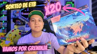 🔥 20 ETB DE CHAOS RISING EN VIVO | Buscando a Mega Greninja EX + SORTEO