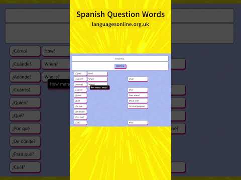 Question words in Spanish
