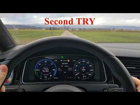 Vw Golf 7 GTE 0 - 100 km\h in Electric Mode Only MK7 Speed Test