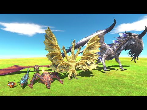 Dragon Of Evolution VS Demon Team - Animal Revolt Battle Simulator