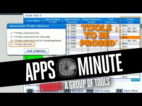 Probing a Group of Tools from the Tool Offset Page   Apps Minute   Haas Automation Inc