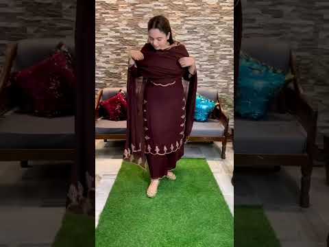 chocolate colour salwar suit design ideas #salwarsuit #shorts #youtubeshorts #girlfashion#suits #new