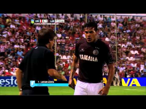 Gol de Acosta. Unión 0 - Lanús 1. Fecha 3. Primera División 2015. FPT.