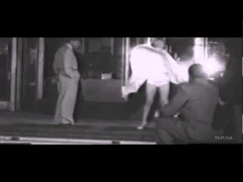 Rare footage of Marilyn Monroe And The Skirt Blowing up Scene With Joe Dimaggio In The B