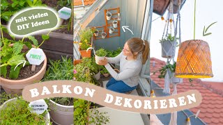 Balkon Deko: einfache & günstige DIY Ideen für Balkon Makeover