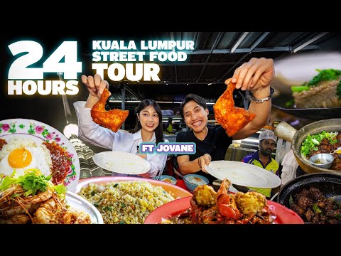 24 HOURS Kuala Lumpur Street Food Tour ft. @JovanePhang!  | Top 4 MUST-TRY Street Food in Malaysia!