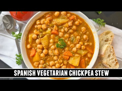 Spanish Vegetarian Chickpea Stew | Possibly the BEST Plant-Based Stew
