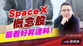 SpaceX 概念股最看好昇達科！｜台股攻略｜劉烱德 (圖)