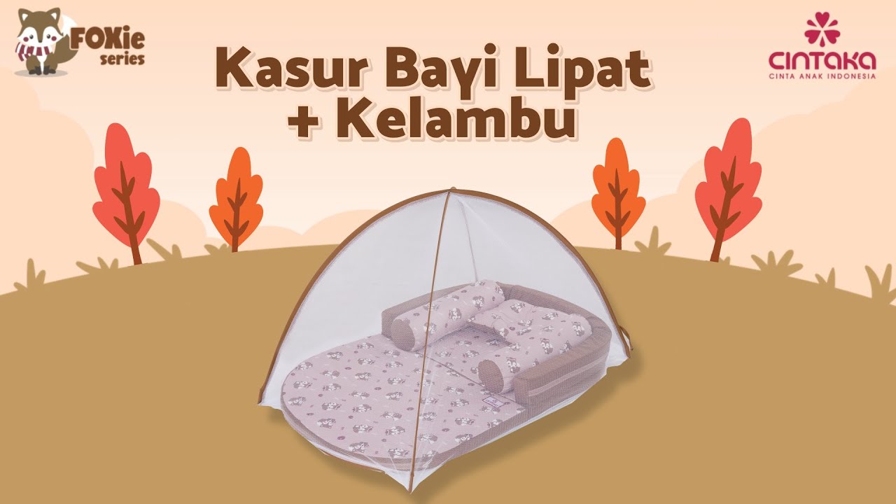 Kasur Bayi Lipat + Kelambu Foxie Series CBK4041