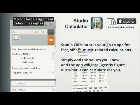 Studio Calculator - fast and smart music-related calculations