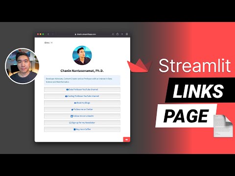 Create a free links page using Streamlit