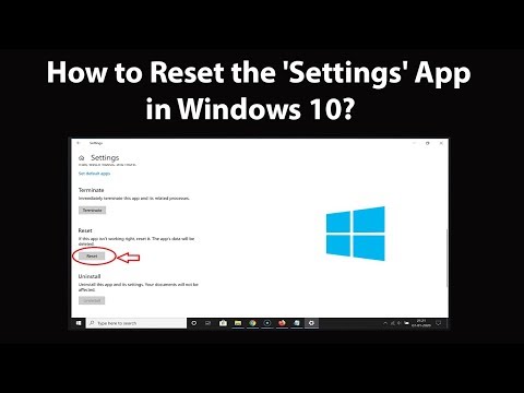 How to Reset the 'Settings' App in Windows 10?