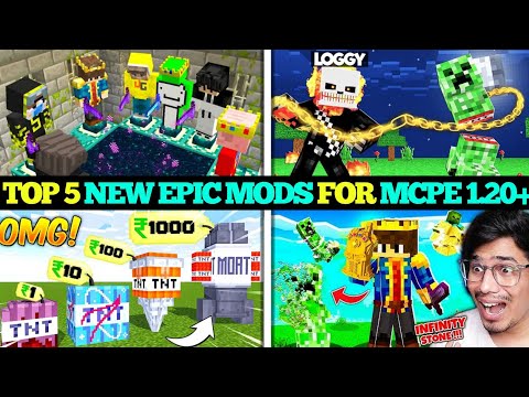 Gwm Santosh - Top 5 Minecraft Epic Mods That You should Try Now 1.20+ 🔥🤩 || OP Mods For MCPE 1.20