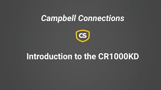 introduction to the cr1000kd