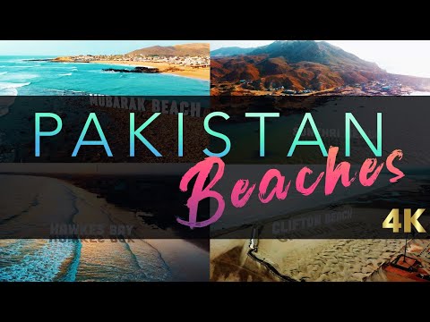 Pakistan Beaches - Indian Traveller | Clifton | Hawke's Bay | Sunehri | Mubarak Beach - Drone 4k