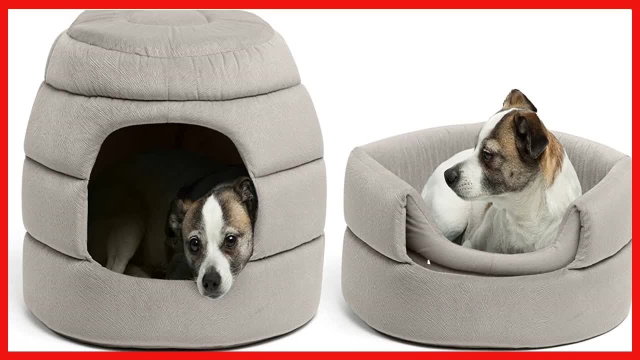 Best Friends by Sheri Convertible Honeycomb Cave Bed, Cozy Covered Dog & Cat