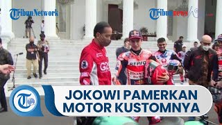 Momen Jokowi Pamerkan Koleksi Motor Kustomnya di Depan Marc Marquez dan Kawan-kawan
