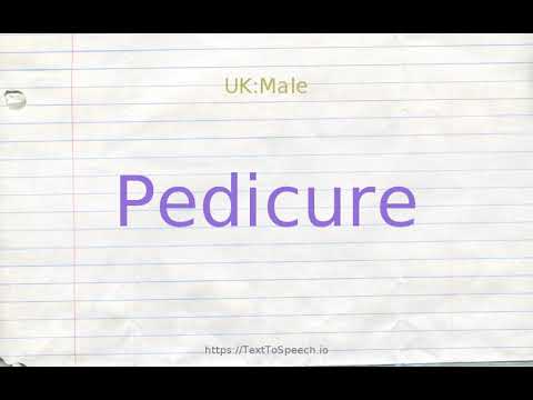How to pronounce pedicure