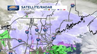 Notice lightning overnight Radar detects thunder snow in southern New Hampshire