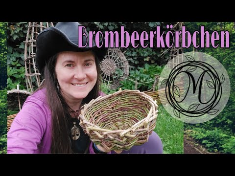 Wie flechtet man ein Brombeerkörbchen. Quickly bramble basket #bushcraft #basket