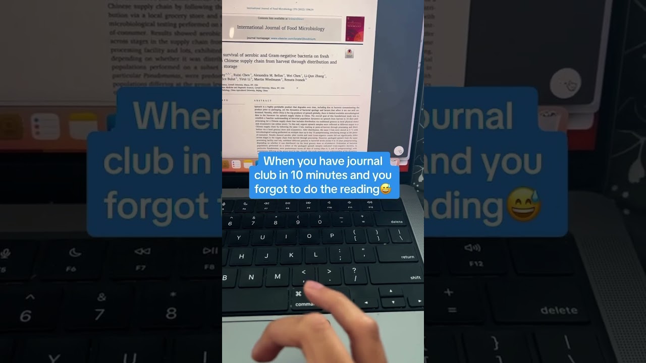 When you have journal club in 10 minutes and you forgot to do the reading...