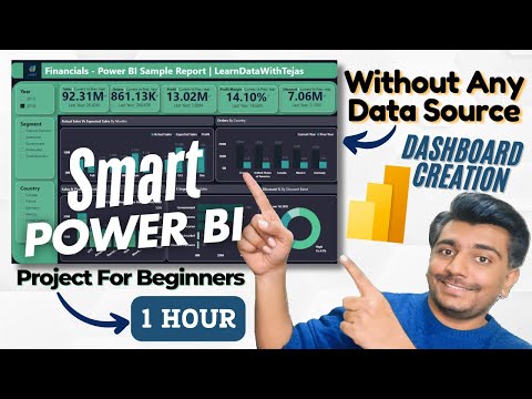 Power BI Tutorial For Beginners | Power BI Dashboard Project in English | Financials Sample Data