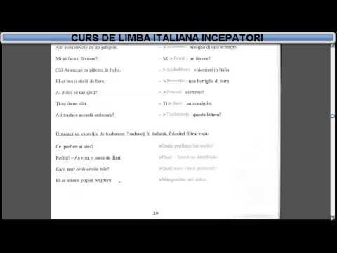 Învață  Italiana Online Curs Incepatori (tema+dictionar) - Lectia 24