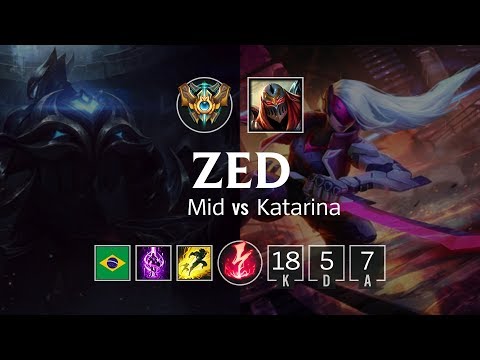 Zed Mid vs Katarina - BR Challenger Patch 8.20