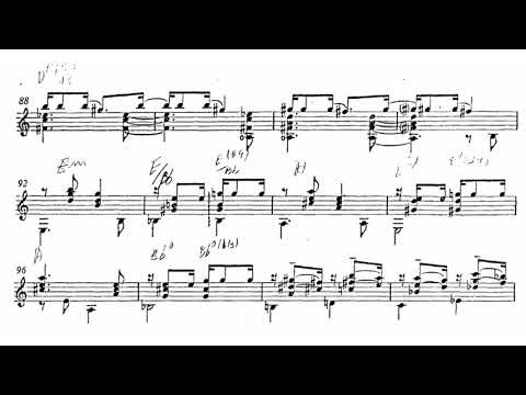 Radamés Gnattali - Dansa Brasileira for Guitar (Score video)