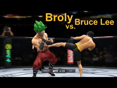 Broly vs. Bruce Lee Super Saiyan EPIC EA sports UFC 4 fight