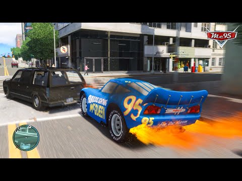 Crazy Rayo Fabolous Lightning McQueen Car Crashes Ep.102 - GTA 4