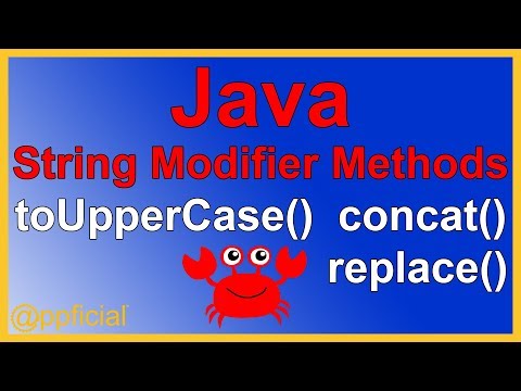 Java String Modifier Methods Touppercase Tolowercase Concat Replace Java Programming Appficial