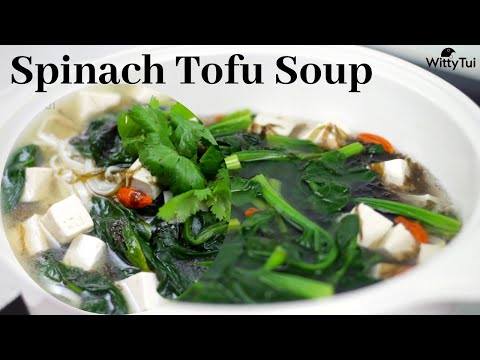 Spinach Tofu Soup | Super comforting Vegan Recipe |...