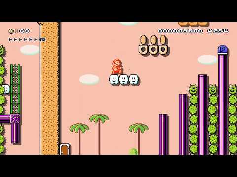 Pokey's Doom Desert by PikachuDTP - Super Mario Maker 2 - No Commentary 1ca