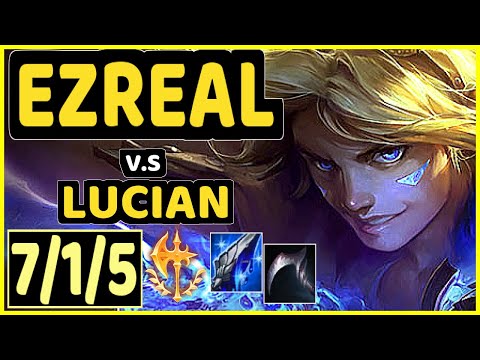 APOLLO (EZREAL) vs LUCIAN - 7/1/5 KDA BOTTOM ADC GAMEPLAY - NA Ranked DIAMOND