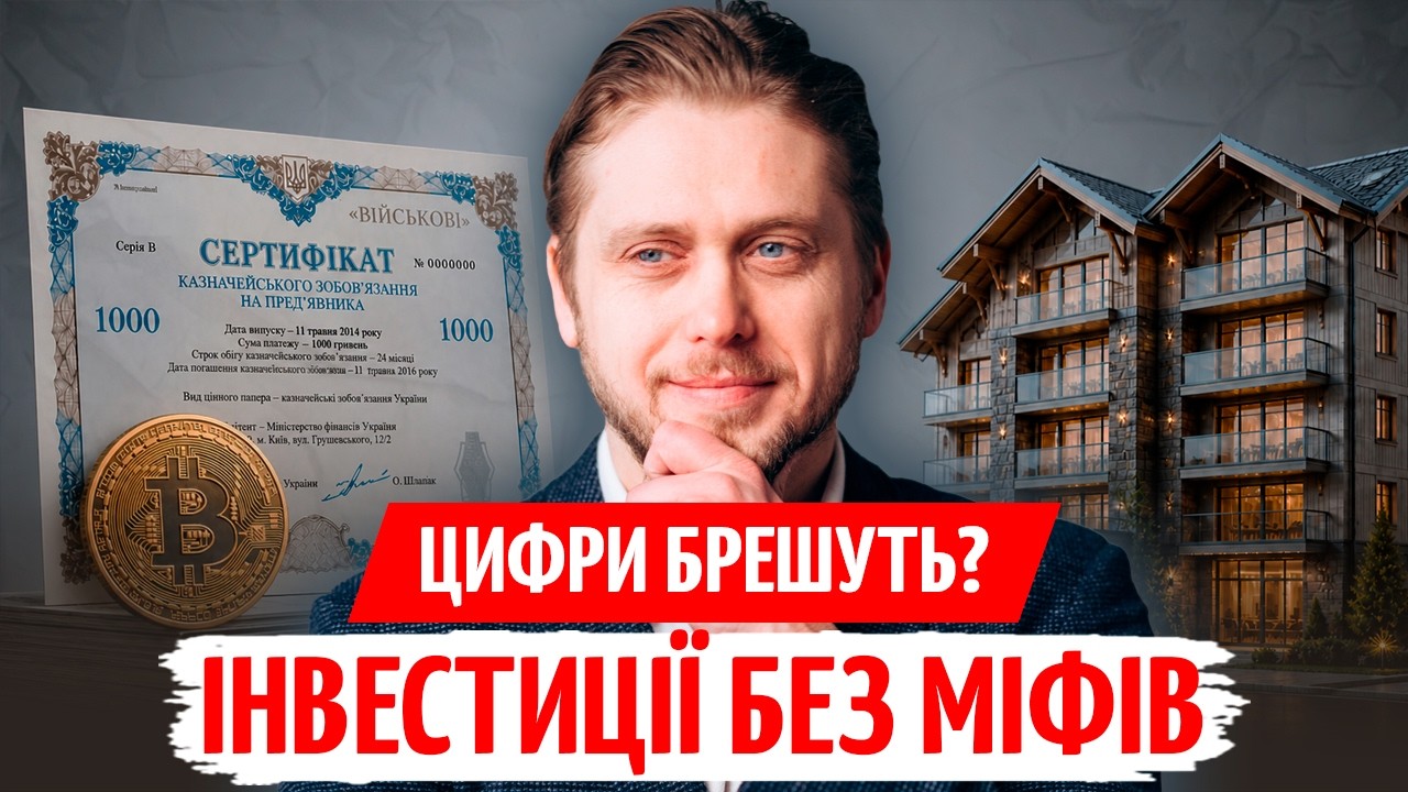 Де ЗАРОБИТИ інвестору? ІНВЕСТИЦІЇ в НЕРУХОМІСТЬ, крипту, ОВДП та ЕНЕРГЕТИКУ